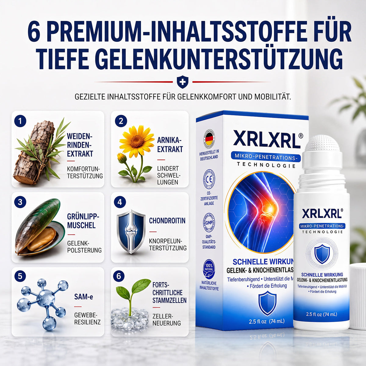𝑿𝑹𝑳𝑿𝑹𝑳® 0,05 mm Mikronadel-Roller zur Unterstützung von Knochen & Gelenken 🧑‍⚕️🧑‍⚕️  (Für alle Erwachsenen, Frauen & Männer – Umfassende Pflege bei verschiedenen Gelenkbeschwerden)