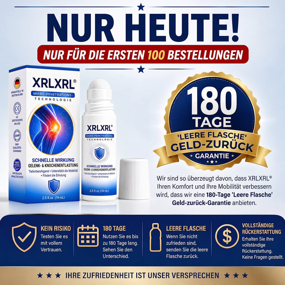 𝑿𝑹𝑳𝑿𝑹𝑳® 0,05 mm Mikronadel-Roller zur Unterstützung von Knochen & Gelenken 🧑‍⚕️🧑‍⚕️  (Für alle Erwachsenen, Frauen & Männer – Umfassende Pflege bei verschiedenen Gelenkbeschwerden)