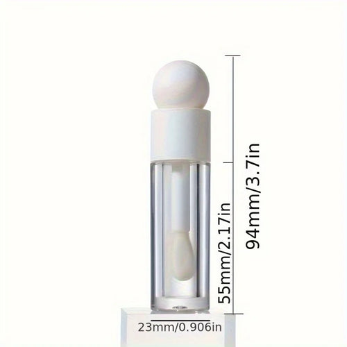 1pc 5ml Lip Gloss Tube Matte Pink Clear Thick Rod Large Brush Head Bottle Makeup Mud Packaging Empty Cosmetic Material Wholesale