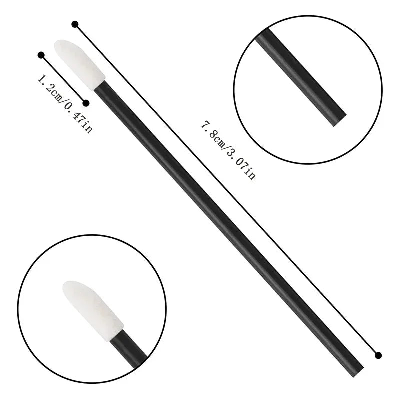 Disposable Hollow Rod Lip Brush Portable Beauty Tool Plush Lipstick Brush Lip Gloss Makeup Brush Specialized Makeup Brush